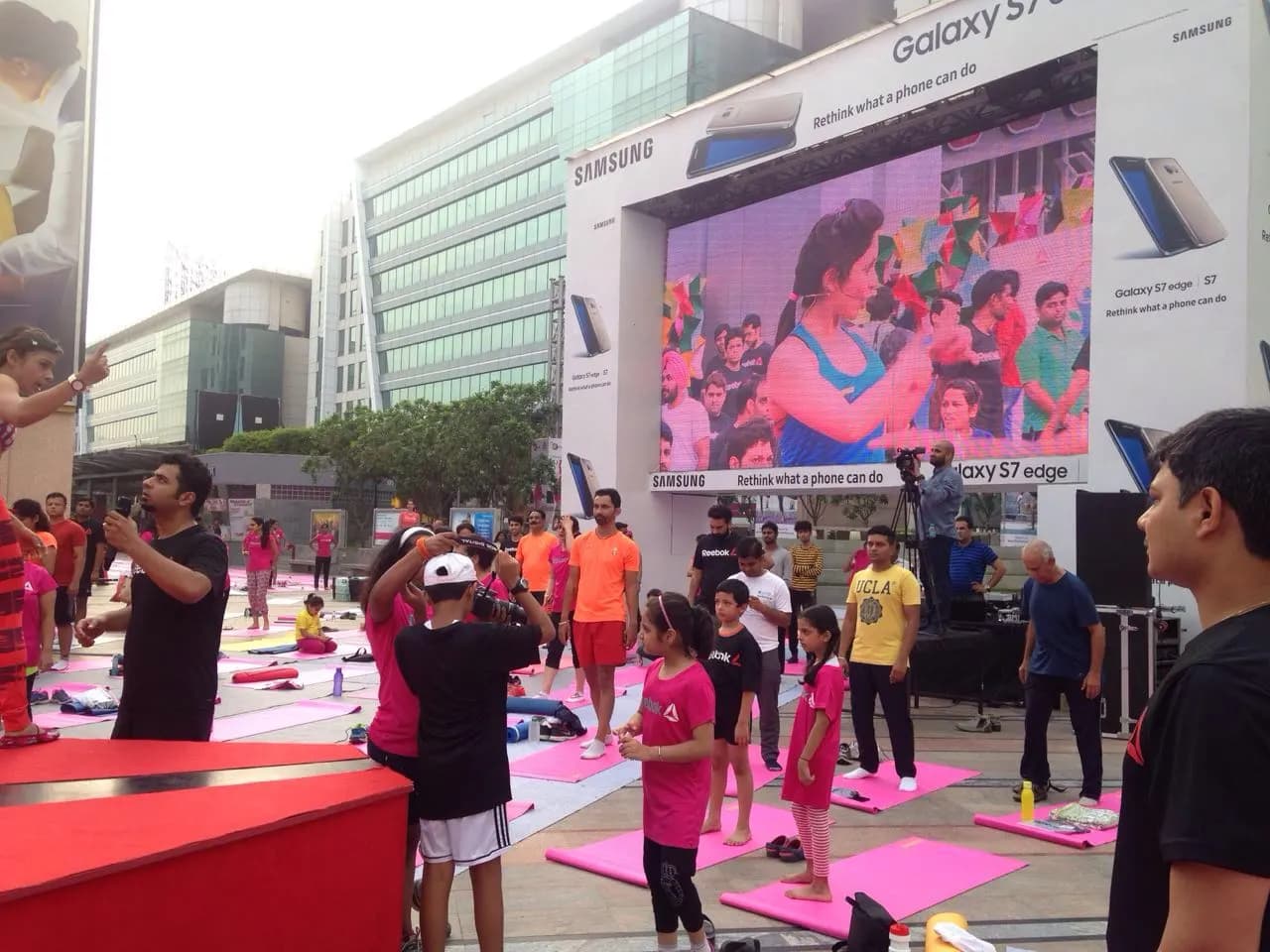 Yoga practice at Wholistic Fitness